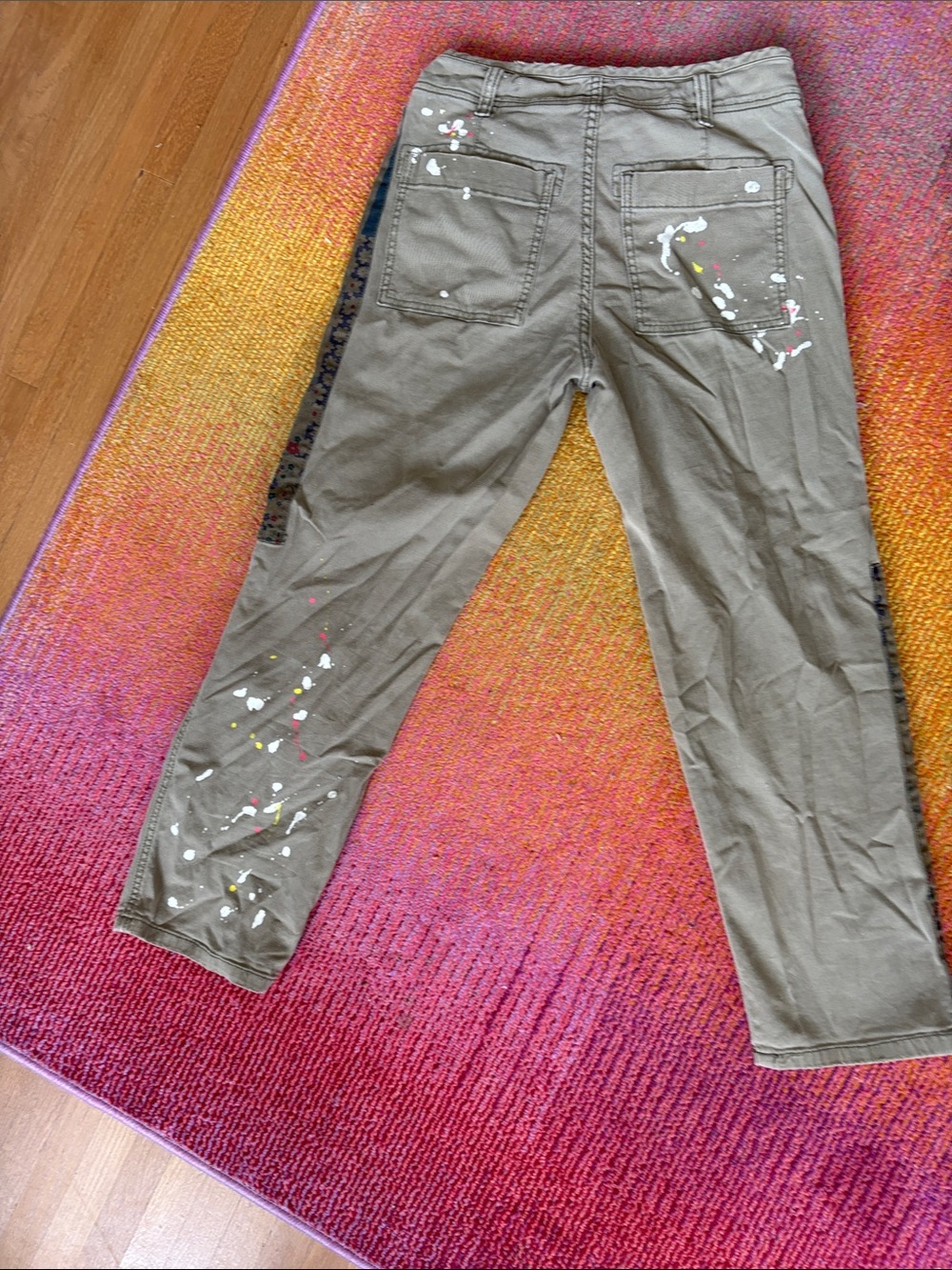 PILCRO Paint-Splatter Patch Utility Pants - Olive - Picture 2 of 3